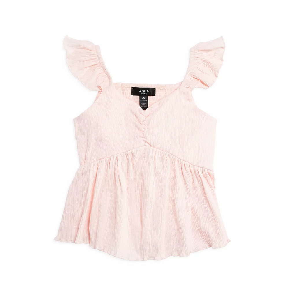 Aqua Girls' Flutter Tank Pink Size S 0134